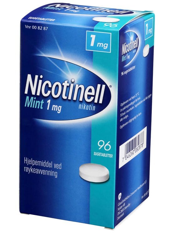 Nicotinell Mint Sugetablett 1Mg 96stk